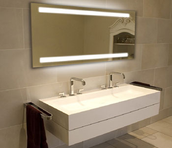 Незапотевающие зеркала в интерьере ванной комнаты